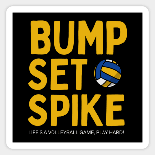 Bump, Set, Spike: Life's a Volleyball Game, Play Hard Magnet